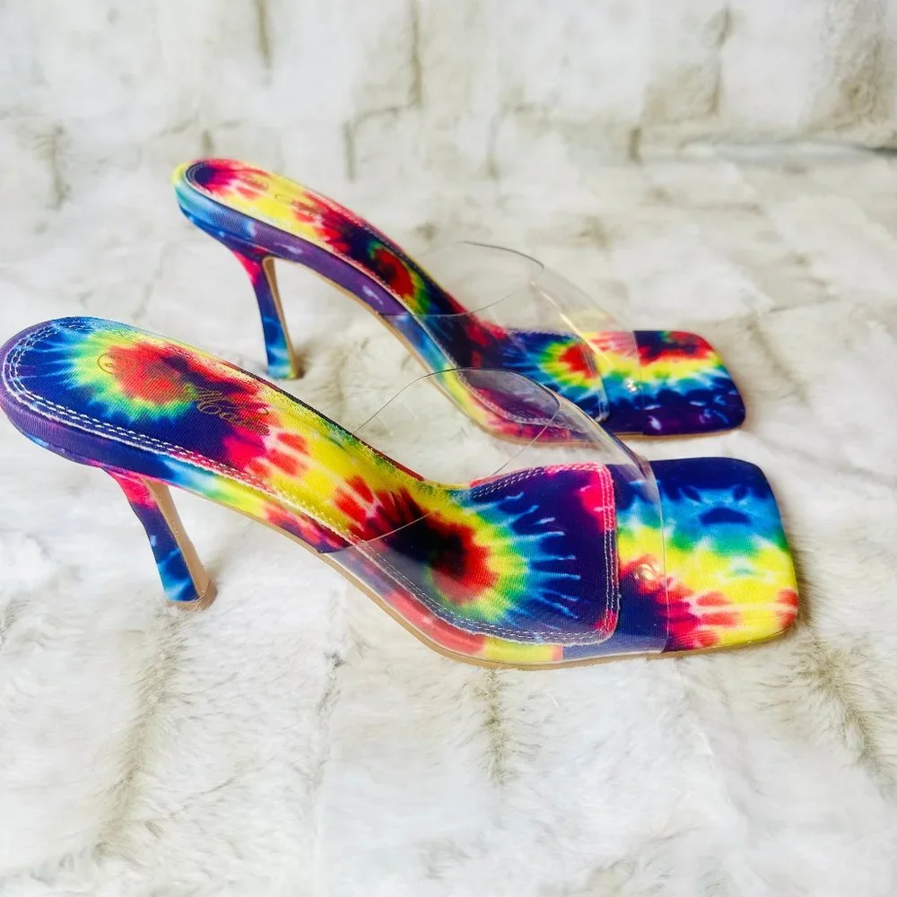 Mata Square Toe Rainbow Tie Dye 3.5